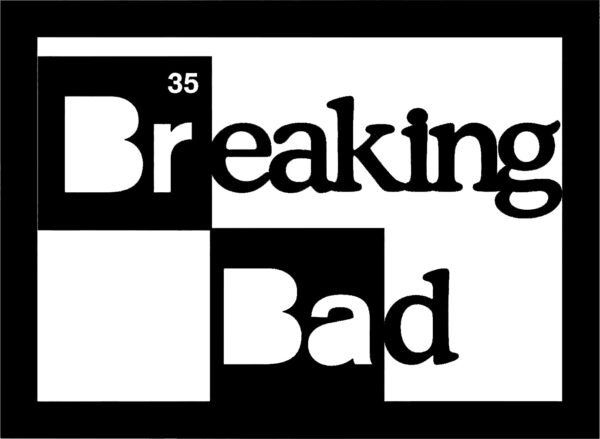 SSDECO.es | Cuadro Decorativo Breaking Bad - Arte en Madera Negro con Fondo Blanco, 30x41 cm - Decoración Moderna para Salón, Dormitorio y Oficina